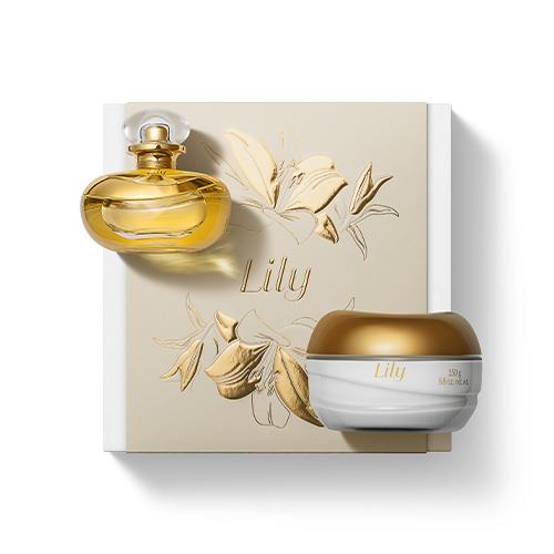 Kit Lily O Boticário — Eau de Parfum e creme acetinado