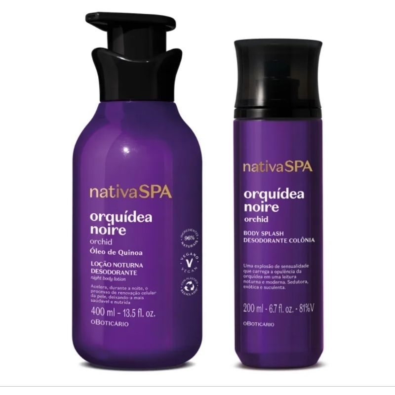 Kit Nativa SPA Orquídea Noire — Loção + Body Splash