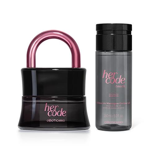 Kit Her Code Touch — Eau de Parfum + Óleo de Massagem